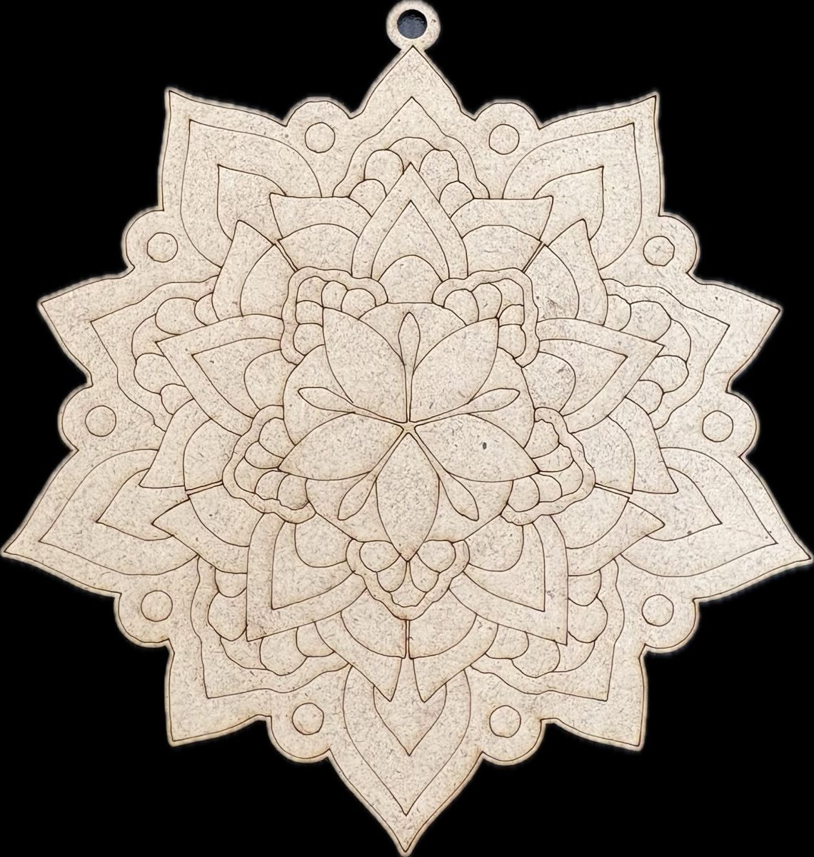Çocuklar İçin Lotus Çiçeği Ahşap Mandala Boyama Objesi