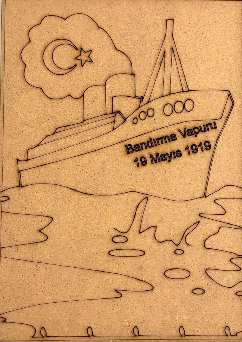 Bandırma Vapuru Ahşap Boyama Seti 19 Mayıs Etkinliği