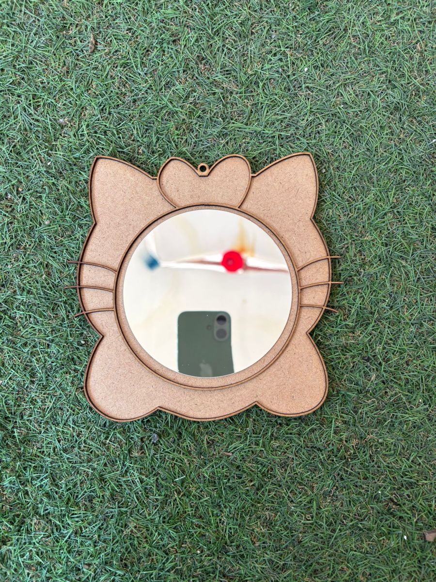 Çocuklar İçin Mozaik Baz Aynalı Hello Kitty Ahşap Boyama Mozaik Baz Etkinliği