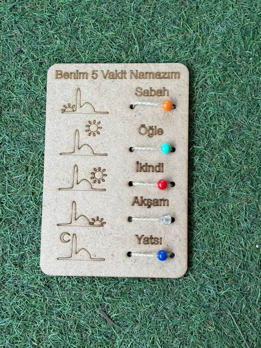 Çocuklar İçin Ahşap Boyama Dini Figürlü Namaz Takip Takvimi Namazlık Boyama Namaz Takvimi Kuran Kursu Etkinliği