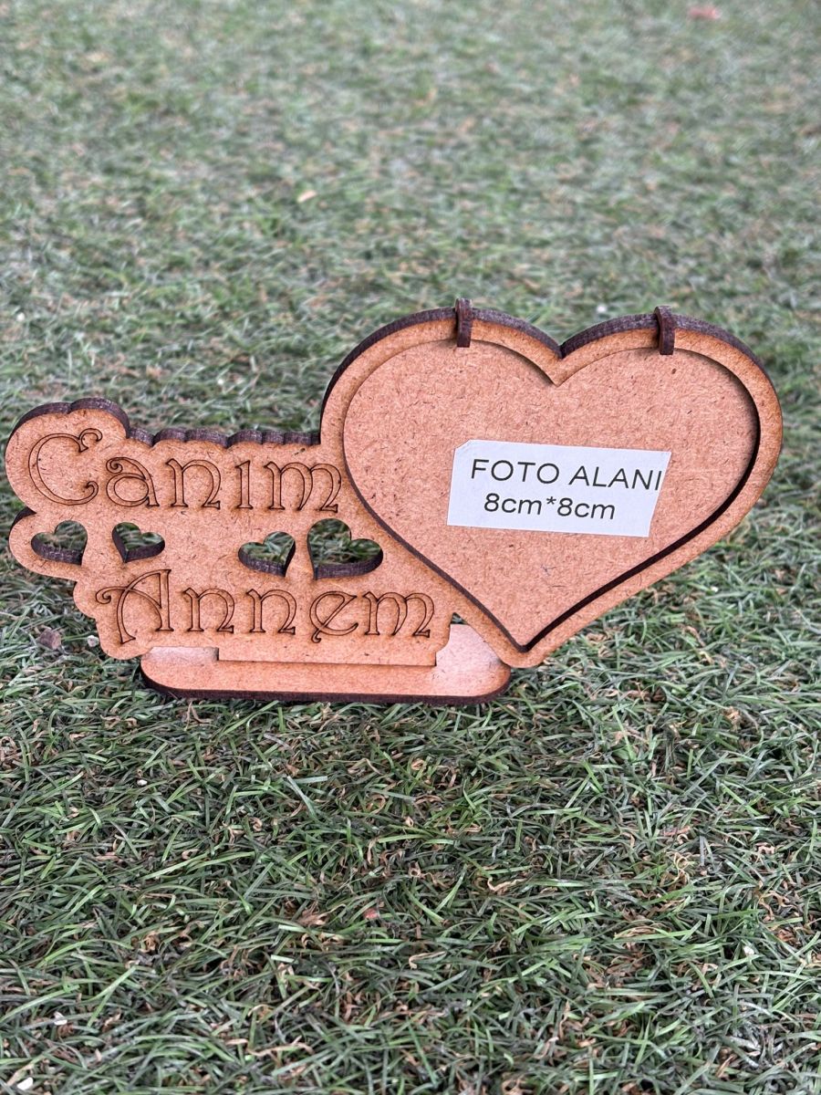 Çocuklar İçin Ahşap Boyama Kalp Çerçeve Anneler Günü Etkinlik Boyanabilir Ahşap Çerçeve