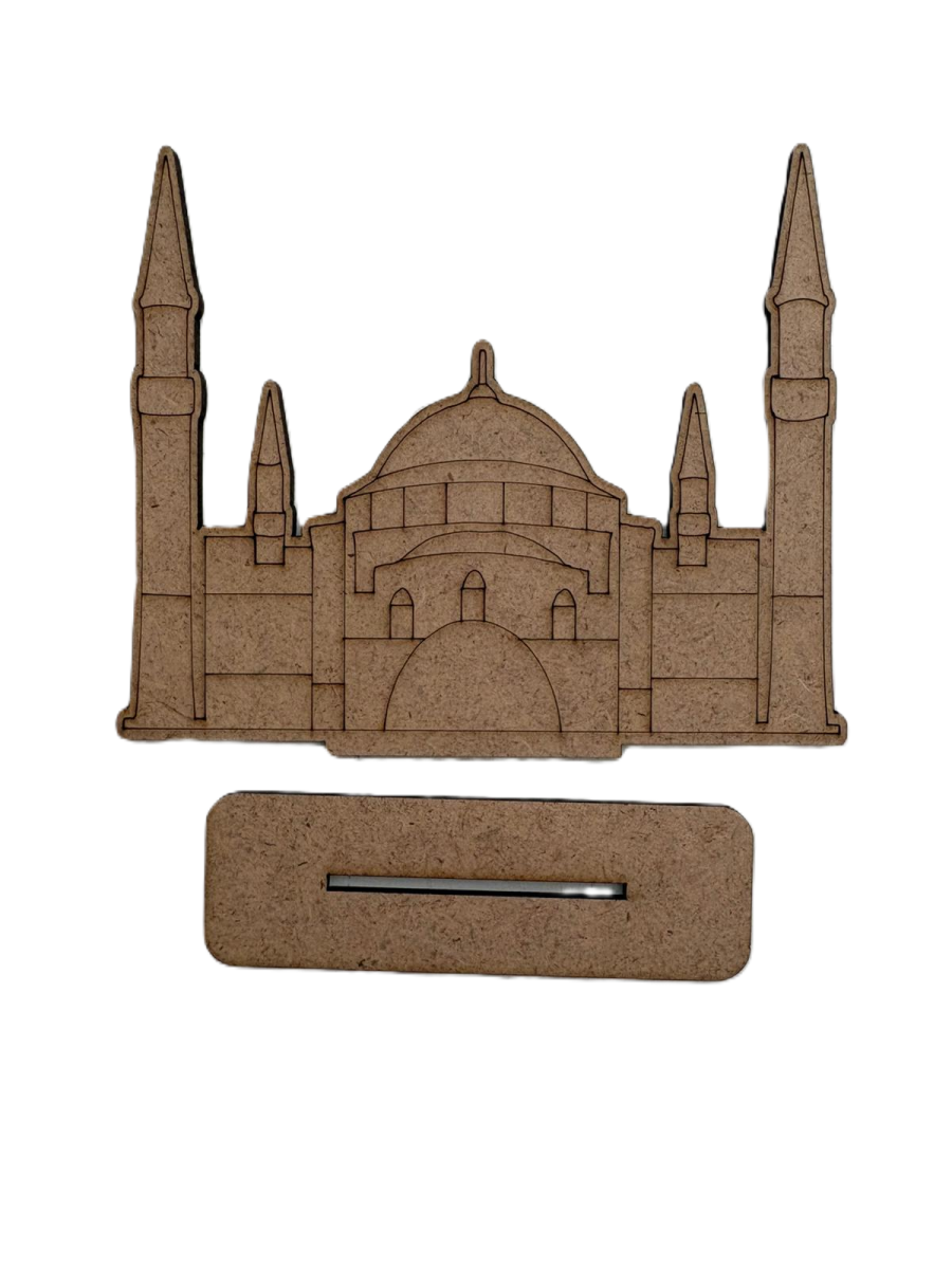 Çocuklar İçin Ahşap Boyama Dini Etkinlik Ahşap Ayasofya-i Kebir Cami-i Şerifi Maketi