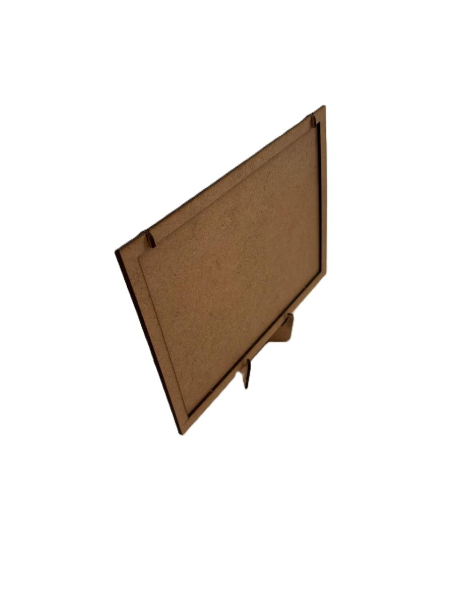 Ahşap Boyanabilir Düz Fotoğraf Çerçevesi 15*20 cm Fotoğraf Alanı Ayaklı Çerçeve