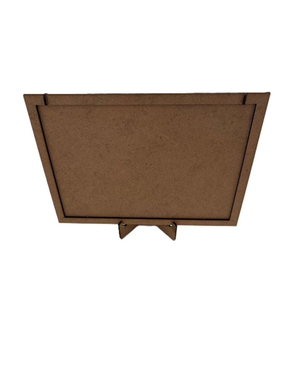 Ahşap Boyanabilir Düz Fotoğraf Çerçevesi 15*20 cm Fotoğraf Alanı Ayaklı Çerçeve