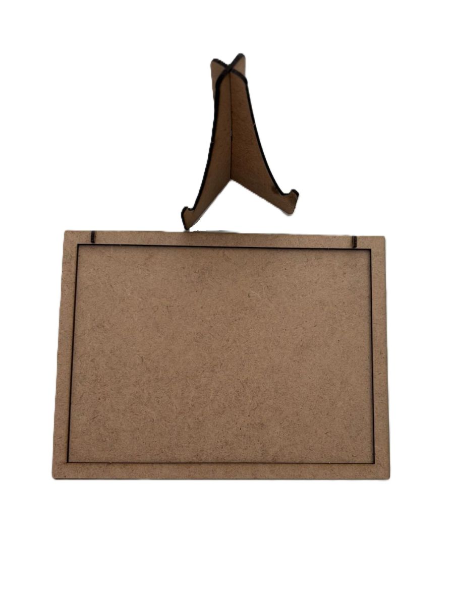 Ahşap Boyanabilir Düz Fotoğraf Çerçevesi 15*20 cm Fotoğraf Alanı Ayaklı Çerçeve