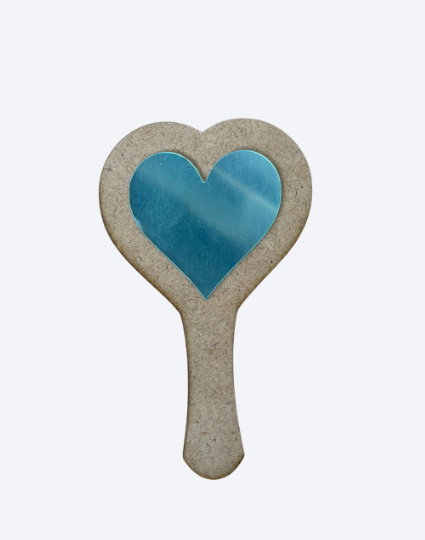 Çocuklar İçin Ahşap Boyama El Aynası Pleksi Ayna Tek Kat Ahşap El Aynası Anneler Günü Etkinlikleri