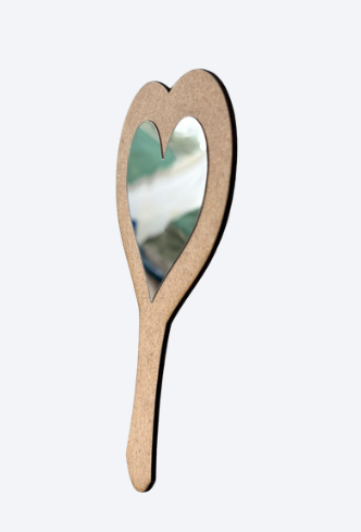 Çocuklar İçin Ahşap Boyama El Aynası Pleksi Ayna Tek Kat Ahşap El Aynası Anneler Günü Etkinlikleri