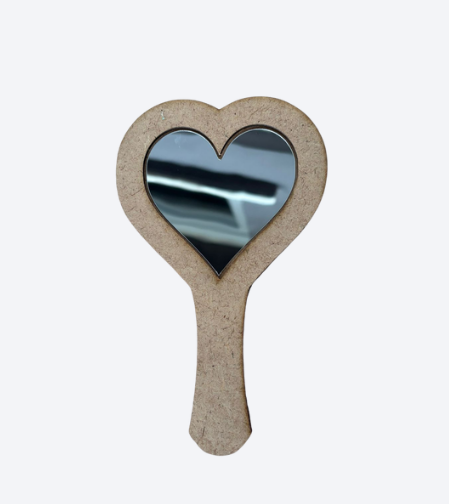 Çocuklar İçin Ahşap Boyama El Aynası Pleksi Ayna Ahşap Boyanabilir Ahşap El Aynası Anneler Günü Etkinlikleri