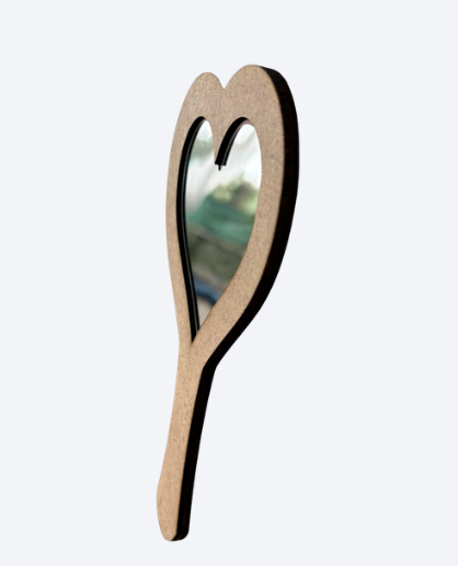 Çocuklar İçin Ahşap Boyama El Aynası Pleksi Ayna Ahşap Boyanabilir Ahşap El Aynası Anneler Günü Etkinlikleri