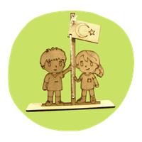 Milli Bayramlar Temalı Boyama Seti Ahşap Boyama Objeleri