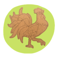 Hayvan Figürlü Ahşap Boyama Objeleri